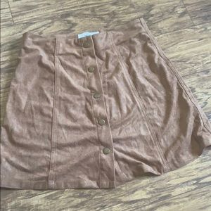 Button up velvet skirt